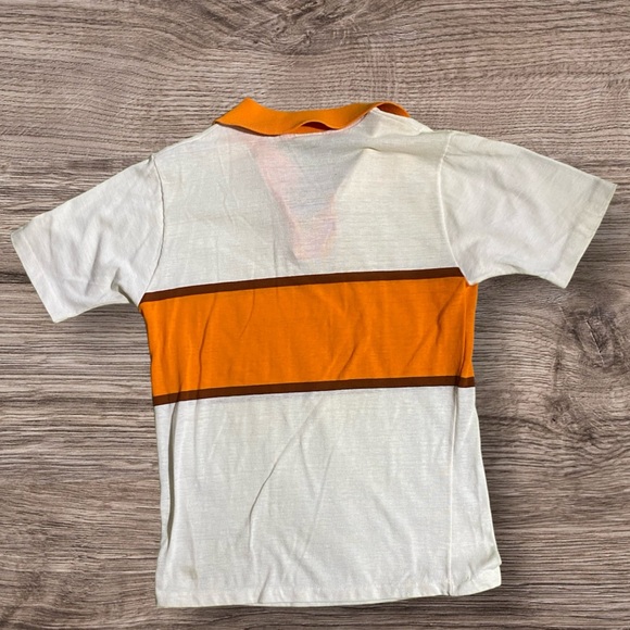 Vintage polo orange and cream white - Picture 2 of 3